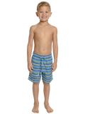 Boy's Swim Trunks in a randomized palms print